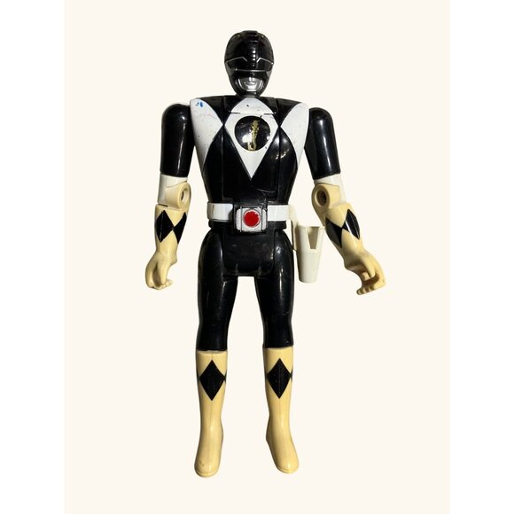 Bandai Mighty Morphin Power Rangers Black Ranger Action Figure Flip Head 1993 - Picture 1 of 11